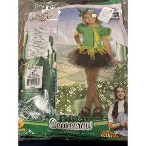 NWT Wizard‎ of Oz Scarecrow Tutu Halloween Medium 8-10 Child Costume By Rubies